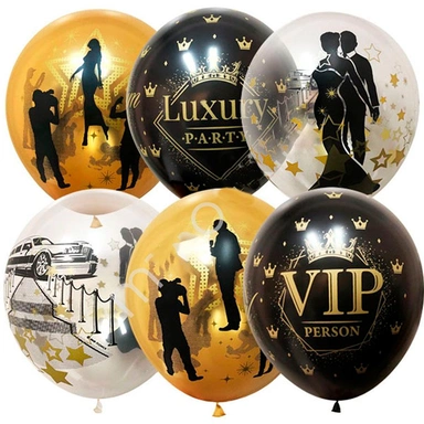Шар 12 30 см Набор шаров VIP Party ассорти рис. 6077297 25 шт /цена за упак/