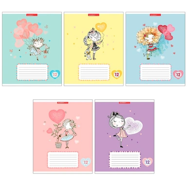 Тетрадь 12 л. клетка  Девочки 11890/5-EAC