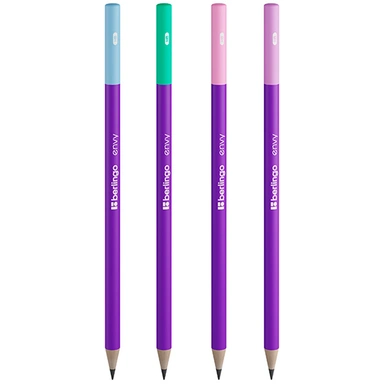 Карандаш ч/гр. Berlingo Envy HB, круглый, заточен., ассорти 357003