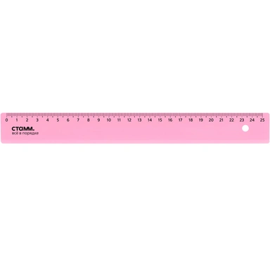 Линейка пластик 25см Стамм Neon Crystal,ассорти 131739