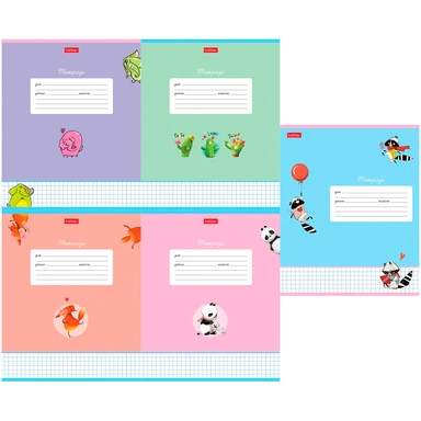 Тетрадь 12 л. клетка Милые и забавные 12Т5В1 Hatber