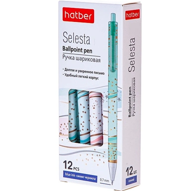 Ручка шариковая автомат  0,7мм Selesta ВР_062566 HATBER