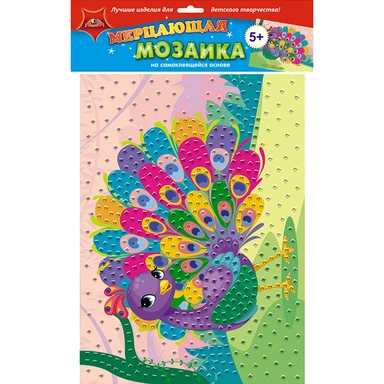 Набор для творчества Мозаика самоклеющая А3 Волшебный павлин С1573-95