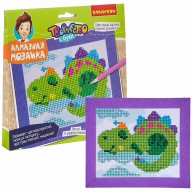 Набор для творчества Алмазная мозаика Картина Динозаврик ВВ3347