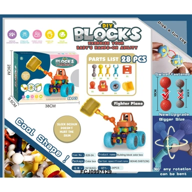 Конструктор 628-3A шарнирный 28 дет.Экскаватор в кор.