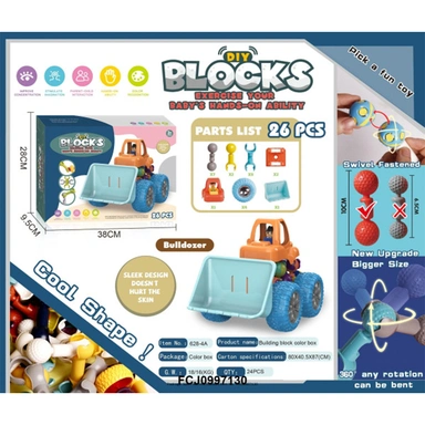 Конструктор 628-4A шарнирный 26 дет.Трактор в кор.