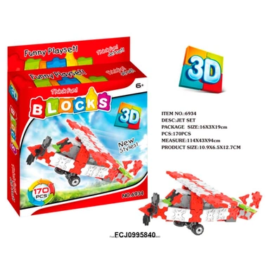 Конструктор 6934 Самолет 170 дет. в кор.
