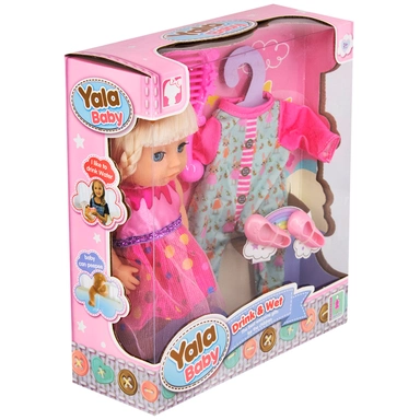 Пупс Yale Baby YL2320G-D с набором одежды в кор.