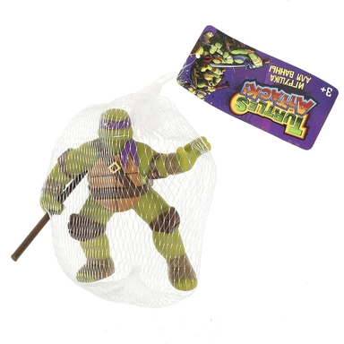 Резиновая игрушка Донателло черепашки ниндзя в сетке КАПИТОШКА 179R-PVC-R3