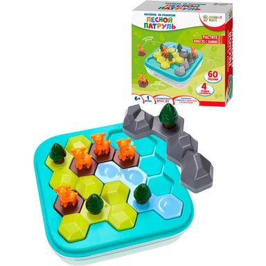 Игра Головоломка. Серия Веселое IQ-развитие.Лесной патруль,4 уровня сложности,60 заданий И-7831