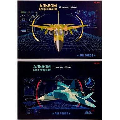 Альбом для рисования 12л. А4 САМОЛЁТ В ВИДЕОИГРЕ 12-3758