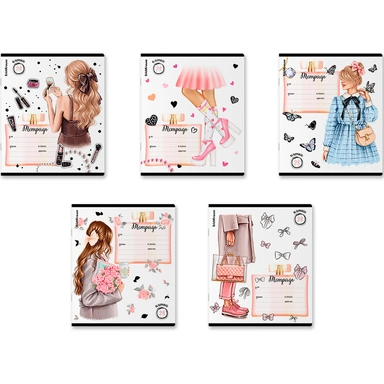 Тетрадь 24 л. клетка Fashion Girl 60588