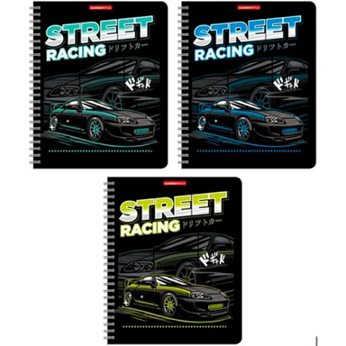 Тетрадь 48 л. клетка Street racing EAC-14601/3