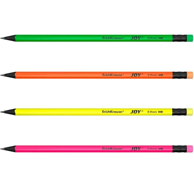 Карандаш ч/гр JOY® Neon с ластиком, HB 43582 /Erich Krause/