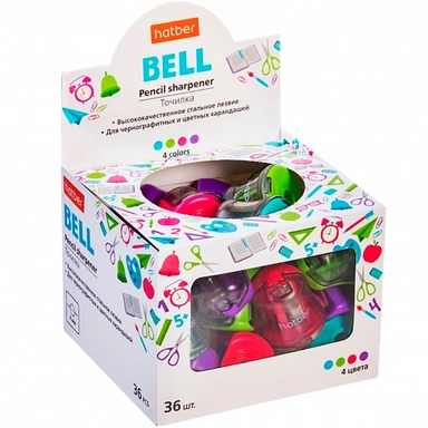 Точилка BELL Цветная с контейнером-Ассорти- 4 цв BS_078193 Hatber