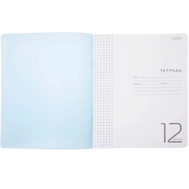 Тетрадь 12 л. клетка Голубая 12Т5В1 Hatber