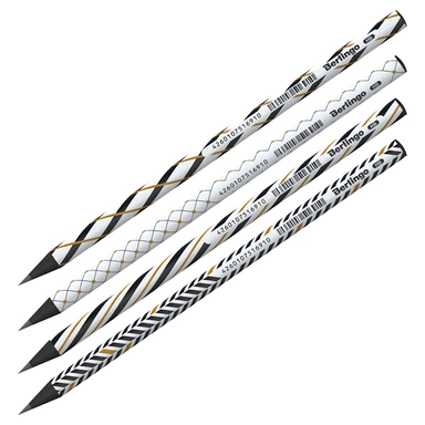 Карандаш ч/гр Vortex HB, круглый, черное дерево, заточен 299344 Berlingo