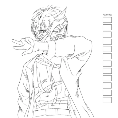 Раскраска Manga Creative персиковая с девочкой 978-5-00241-011-8