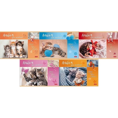 Альбом для рисования 16 л. А4 Мяу-Котики 16А4В Hatber