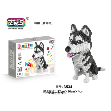 Конструктор 3D 3534 Хаски 1698 дет. в кор.
