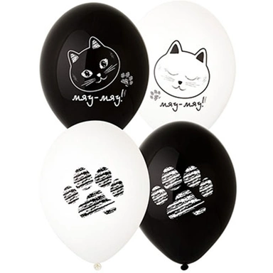 Шар 14 с рис. Котики-Лапки 50 шт 1103-2339 /цена за упак/