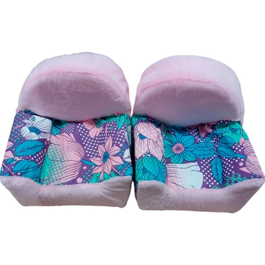 Мебель мягкая 2 кресла  Цветы сирень со светло-розовым плюшем НМ-001/1-35 СТОК