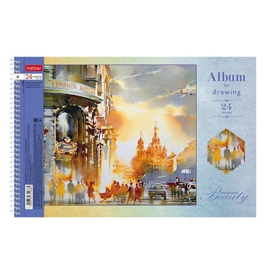 Альбом для рисования 24 л. А4 Красота вокруг нас на спирали 24А4тВсп Hatber