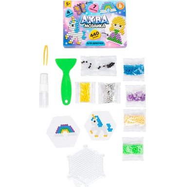 Набор ДТ Аквамозаика Для девочек 7 цв/440 эл 05553