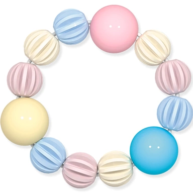 Погремушка прорезыватель «Браслетик с шариками». Коллекция «Бисквит» 02197