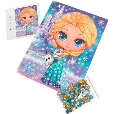 Набор для творчества Аппликация из пайеток 17*23 см Снежная принцесса МУЛЬТИ АРТ SEQPACK-112300