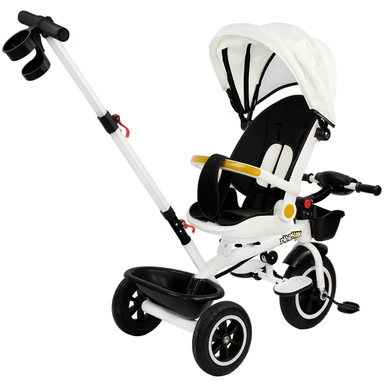 Велосипед трехколесный, Dvizhok, Белый, колеса прорезиненные поворотное сидение