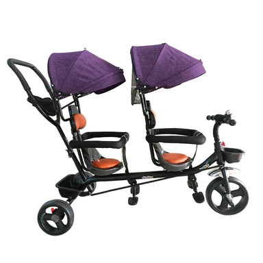 Детский велосипед для двойни,Dvizhok,Сиреневый от 3 лет, колеса ЭВА