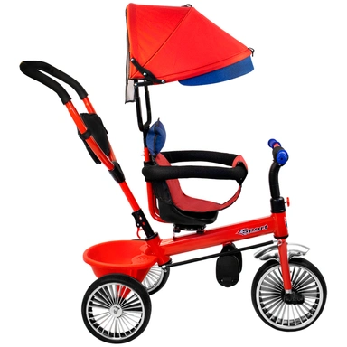 Детский трехколесный велосипед с ручкой (Красный) колеса ЭВА