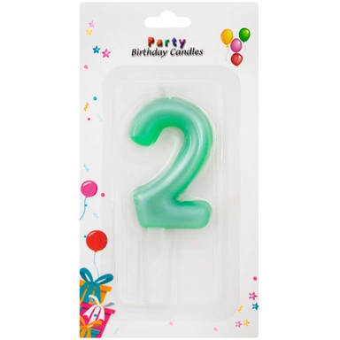 Свеча для торта Цифра 2 в ассорт. FG240525045L-3