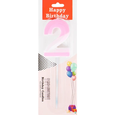 Свеча для торта Цифра 2 в ассорт. FG240525064L-3