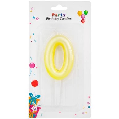 Свеча для торта Цифра 0 в ассорт. FG240525045L-1