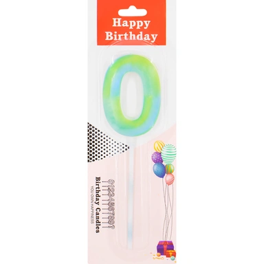 Свеча для торта Цифра 0 в ассорт. FG240525064L-1