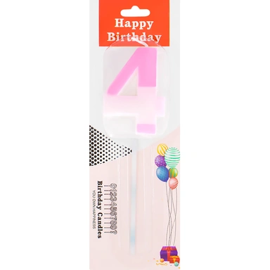 Свеча для торта Цифра 4 в ассорт. FG240525064L-5