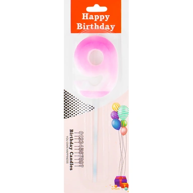Свеча для торта Цифра 9 в ассорт. FG240525064L-10