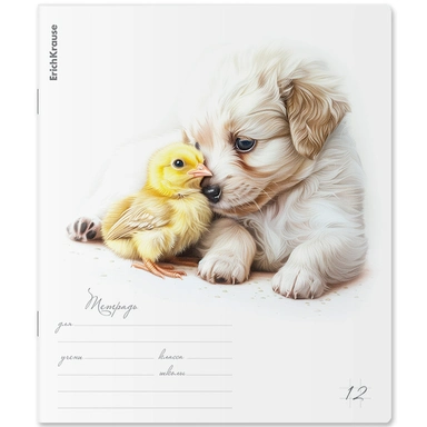 Тетрадь 12 л. клетка Little Cuties 63236 ErichKrause