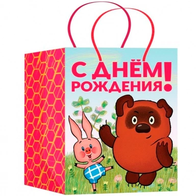 Пакет Чудо праздник матовый m 18*23*10 см Союзмультфильм Винни Пух PM-122039-VP