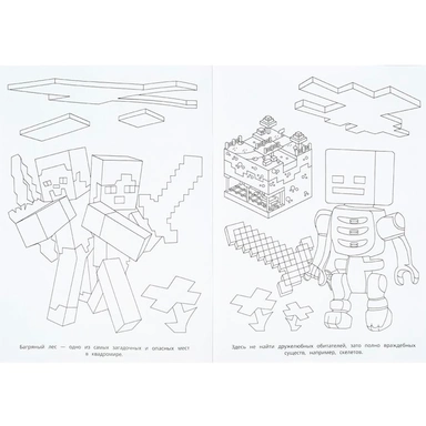 Раскраска 9785506101987 Багряный лес. По мотивам Майнкрафт