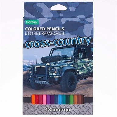 Карандаши цветные 18 цв. ECO Cross country CS_070888 Hatber