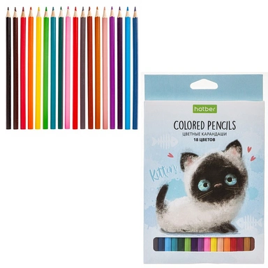 Карандаши цветные 18 цв. Кошарики CS_074001 Hatber