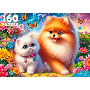 Пазл 160 Друзья в волшебном саду Ф160-4541