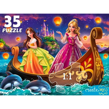 Пазл 35 Принцессы на корабле Ф35-1999