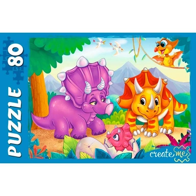 Пазл 80 Мир динозавров №52 Ф80-2006