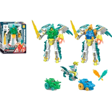 Конструктор 789-54B 2 в 1 машина/дракон в кор.