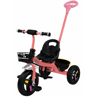Детский велосипед с ручкой Розовый от 3 лет