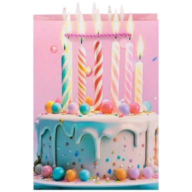 Пакет 18х24х8,5см Торт со свечами 141V-869